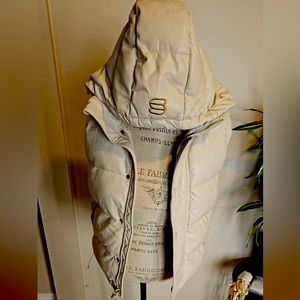 TNA Vegan leather Climate Lab off white vest xs